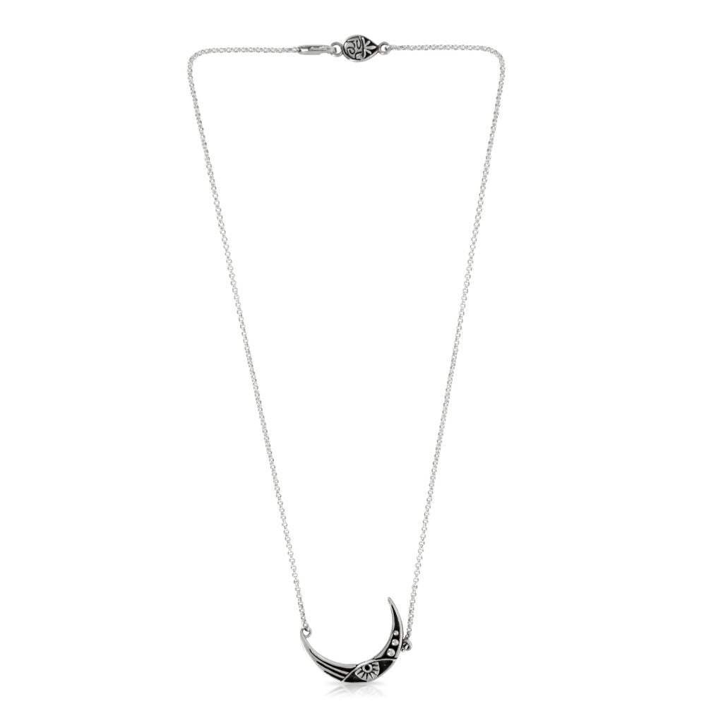 SILVER MOON NECKLACE - Amabis